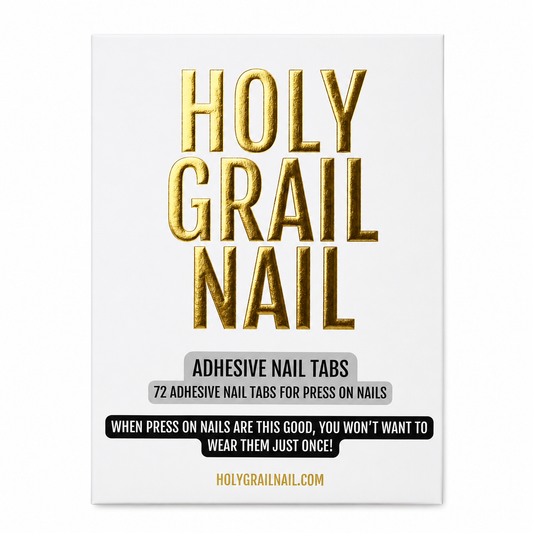 Holy Grail Nail adhesive nail tabs box, 72 count, for reusable press-on nails