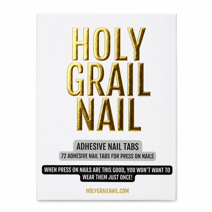 Holy Grail Nail adhesive nail tabs box, 72 count, for reusable press-on nails