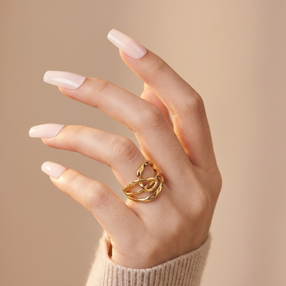 Sheer milky white glossy semi-cured gel nail wraps on medium-length coffin nails