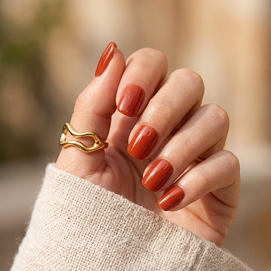 Slow Burn - Soft Gel Press Ons (Extra Short Natural)
