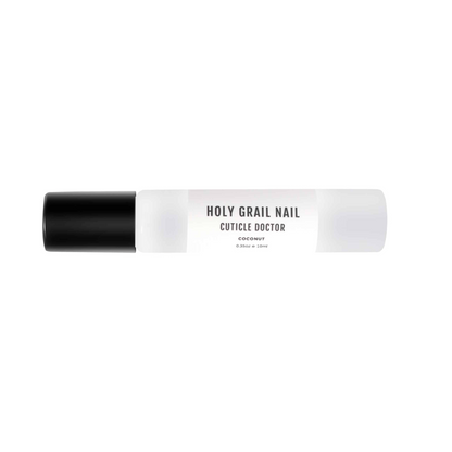 White coconut cuticle oil treatment pen with black cap for nail care