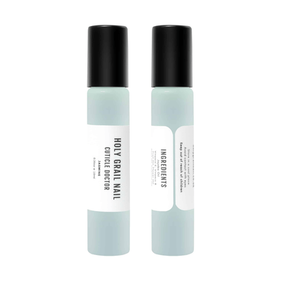 Jasmine cuticle oil in mint green bottle with black cap for nail care