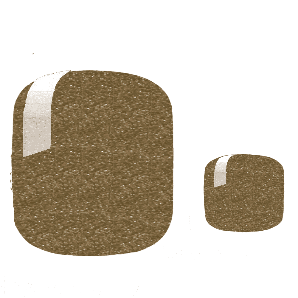 Gold glitter non-UV pedicure nail wraps for at-home toenail art