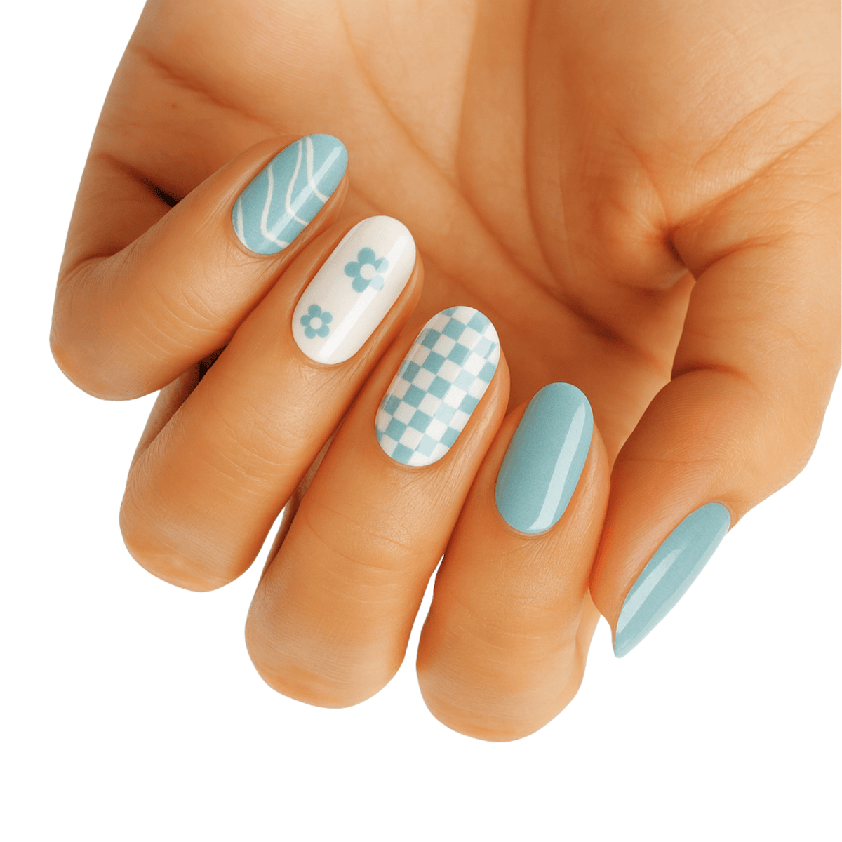 Holy Grail Nail Non-UV Nail Wraps Blue Fields - Holy Classics (Non-UV Nail Wraps)