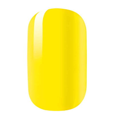 Single bright yellow non-UV nail wrap with glossy finish for manicure