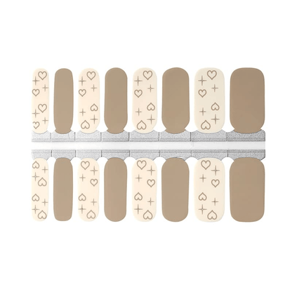 Holy Grail Nail Non-UV Nail Wraps Cappuccino Heart - Holy Classics (Non-UV Nail Wraps)