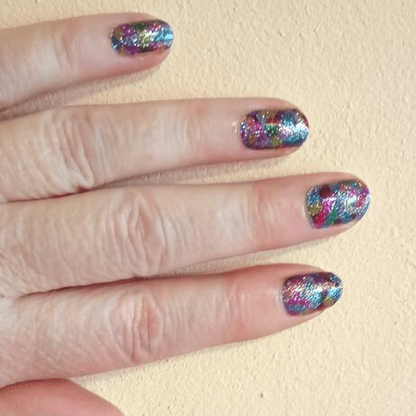 Holy Grail Nail Non-UV Nail Wraps Dressed Up (Glitter) - Wide Fit Wrap (22 Piece)