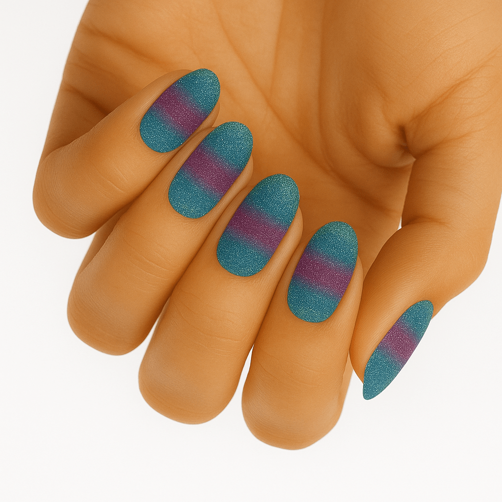 Holy Grail Nail Non-UV Nail Wraps Glitter Ombre Wide - Wide Fit Wrap (22 Piece)