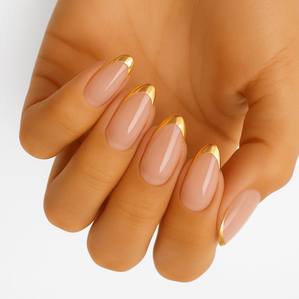 Holy Grail Nail Non-UV Nail Wraps Gold Leaf French Mani (Part Transparent)- Holy Classics (Non-UV Nail Wraps)