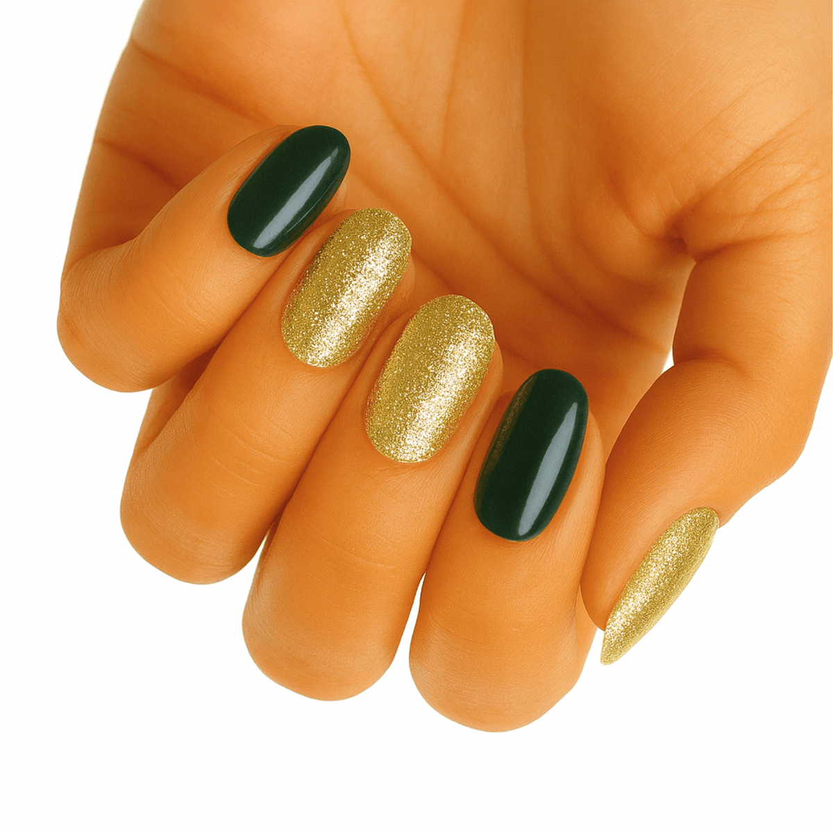 Holy Grail Nail Non-UV Nail Wraps Green And Gold - Holy Classics (Non-UV Nail Wraps)