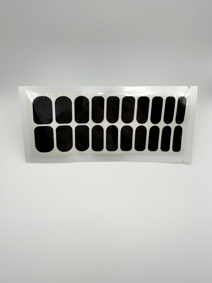 Holy Grail Nail Non-UV Nail Wraps Jet Black - Wide Fit Wrap (20 Piece)