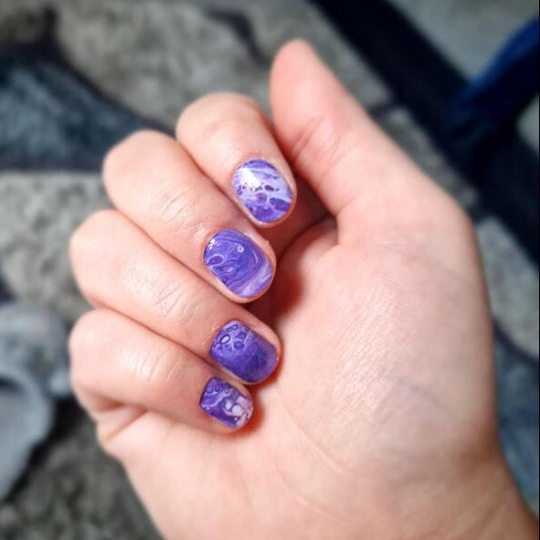 Holy Grail Nail Non-UV Nail Wraps Marble Print (Purple) - Holy Classics (Non-UV Nail Wraps)