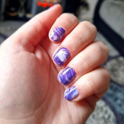 Holy Grail Nail Non-UV Nail Wraps Marble Print (Purple) - Holy Classics (Non-UV Nail Wraps)