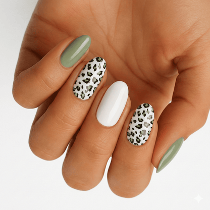 Holy Grail Nail Non-UV Nail Wraps Paw Print Green - Holy Classics (Non-UV Nail Wraps)