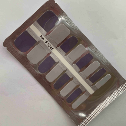 Grey pebble non-UV nail wraps packaging showing pedicure wrap strips for DIY manicure