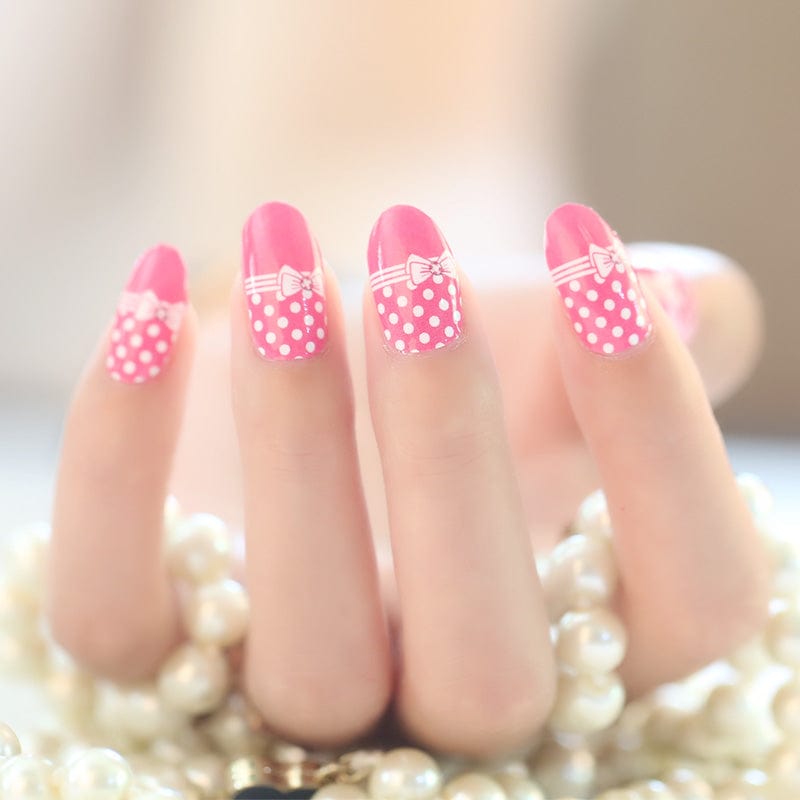 Holy Grail Nail Non-UV Nail Wraps Pink Bow - Holy Classics (Non-UV Nail Wraps)