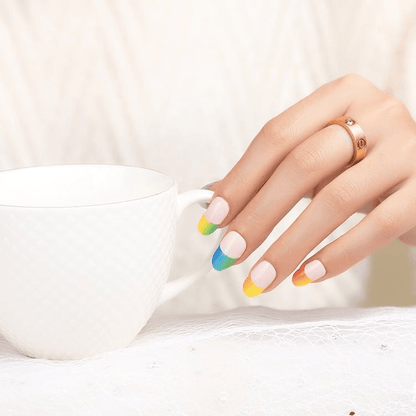 Holy Grail Nail Non-UV Nail Wraps Rainbow French Mani (Part Transparent)- Holy Classics (Non-UV Nail Wraps)