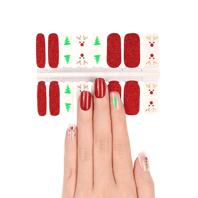 Holy Grail Nail Non-UV Nail Wraps Red Nosed Reindeer (Transparent) - Holy Classics (Non-UV Nail Wraps)