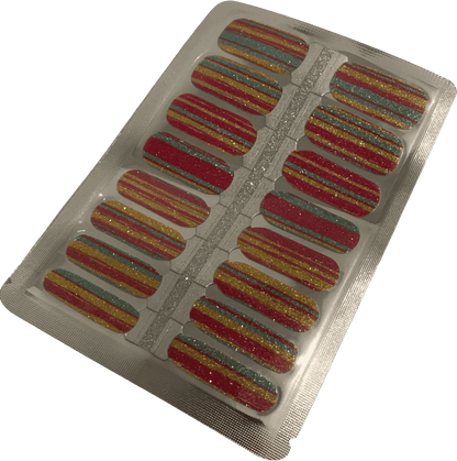Holy Grail Nail Non-UV Nail Wraps Roller Stripes (Glitter) - Holy Classics (Non-UV Nail Wraps)
