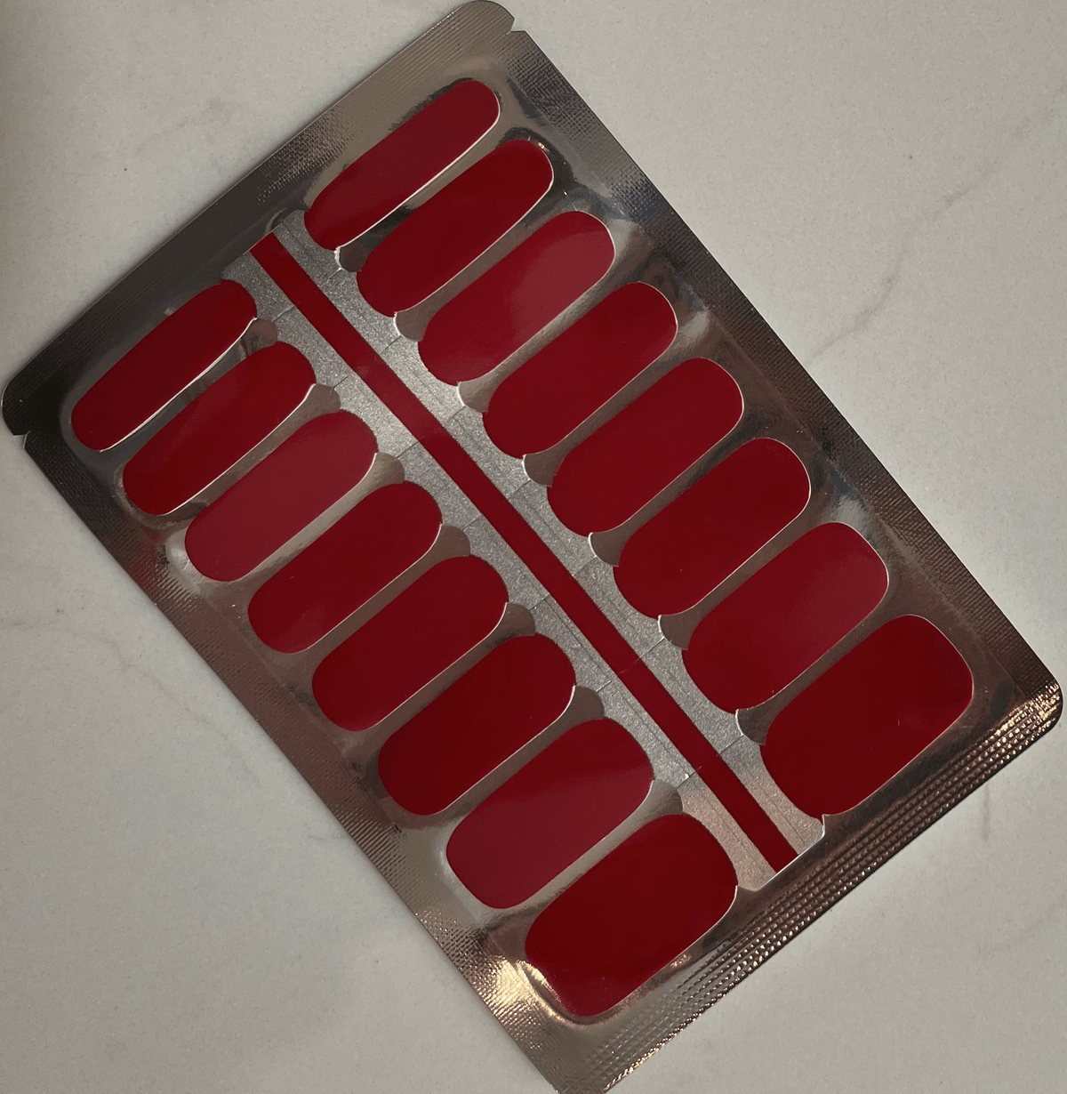 Non-UV nail wraps sheet with deep burgundy wine red strips for DIY manicure