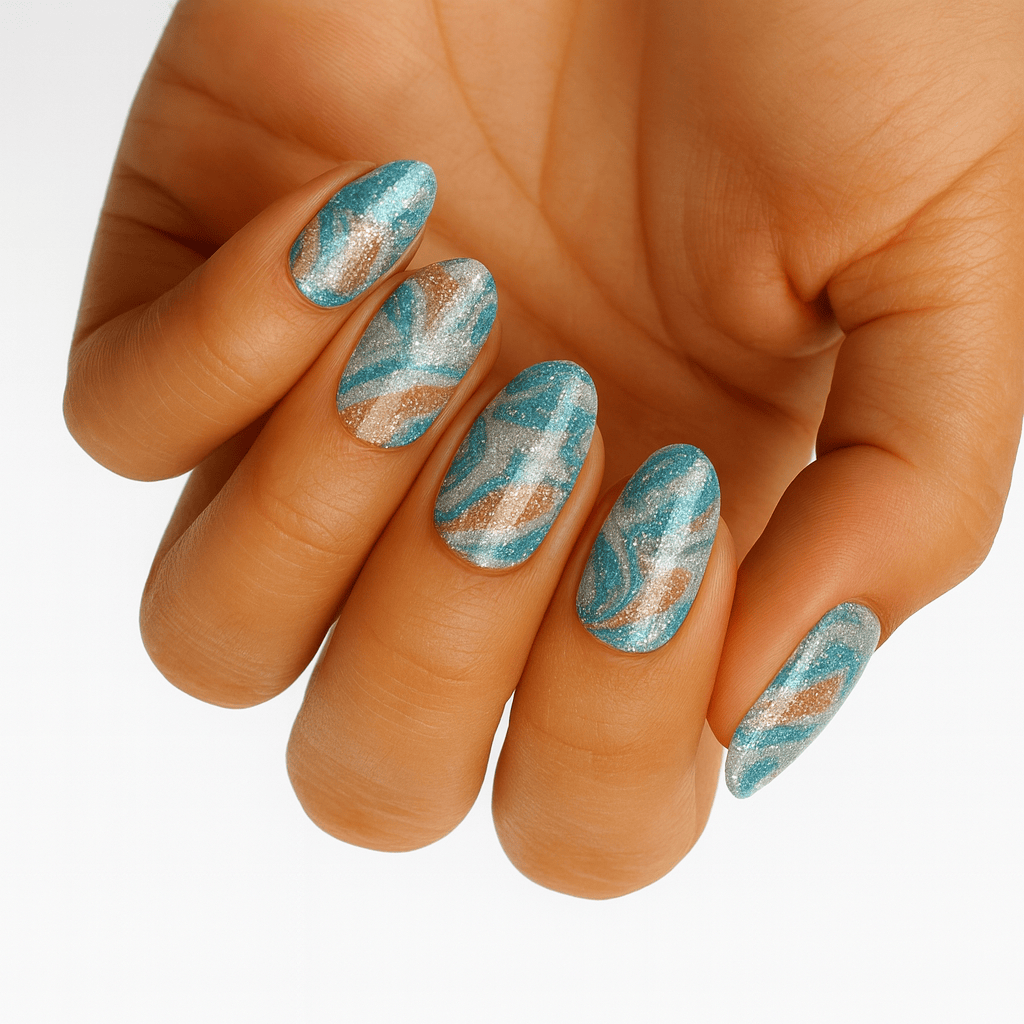 Holy Grail Nail Non-UV Nail Wraps Stormy Sea (Glitter) - Holy Classics (Non-UV Nail Wraps)