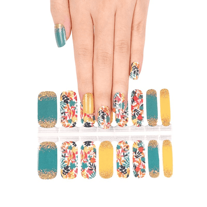 Holy Grail Nail Non-UV Nail Wraps Tropical Leaves (Glitter) - Holy Classics (Non-UV Nail Wraps)
