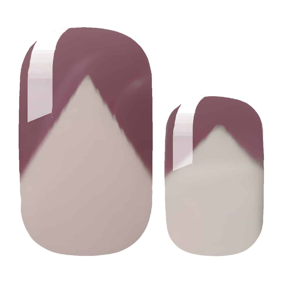 Nude brown geometric nail wraps with angular colour block pattern for modern manicure