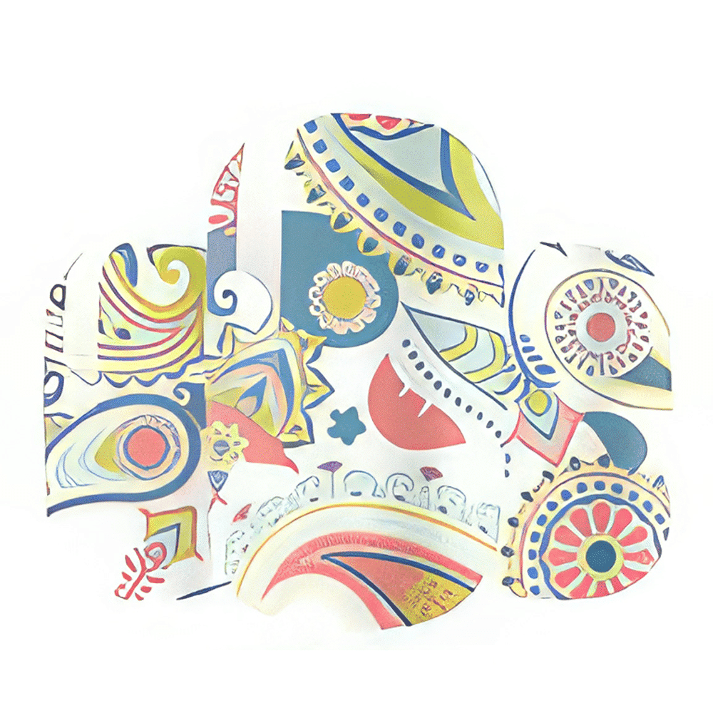 Vintage paisley nail wraps close-up detail showing colourful bohemian swirl patterns
