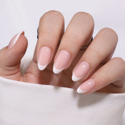 Holy Grail Nail press on Classic Almond French Mani - Soft Gel Press Ons