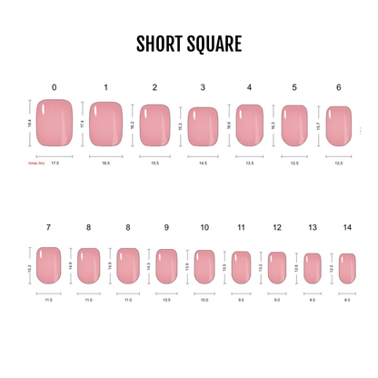 Holy Grail Nail press on French Glow (Glazed) -  Soft Gel Press Ons (Short Square)