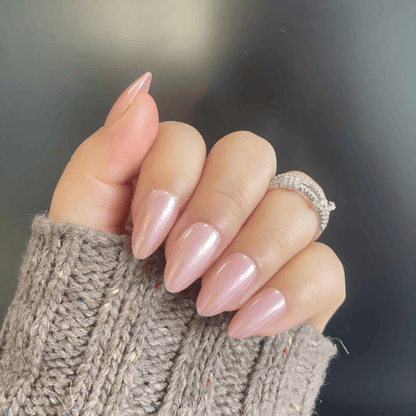 Holy Grail Nail press on Glow Like You Mean It (Glazed)- Soft Gel Press Ons (Short Almond)