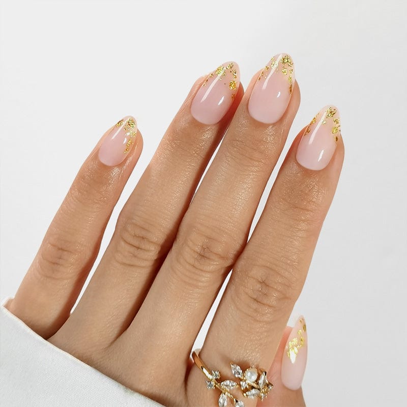 Holy Grail Nail press on Gold Leaf French Mani
