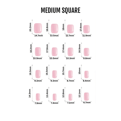 Holy Grail Nail press on Ombre Square French Mani - Soft Gel Press Ons