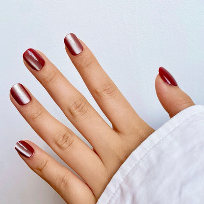 Holy Grail Nail press on Private Jet (Cat's Eye) Soft Gel Press Ons (Extra Short Natural)