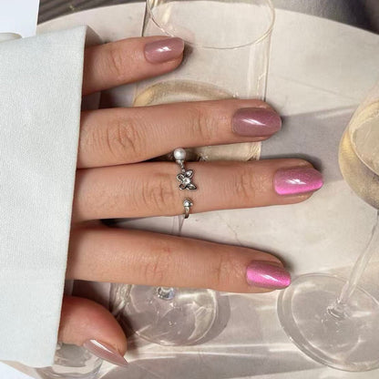 Holy Grail Nail press on Running the Show (Cat's Eye) -  Soft Gel Press Ons (Short Oval)