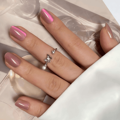 Holy Grail Nail press on Running the Show (Cat's Eye) -  Soft Gel Press Ons (Short Oval)
