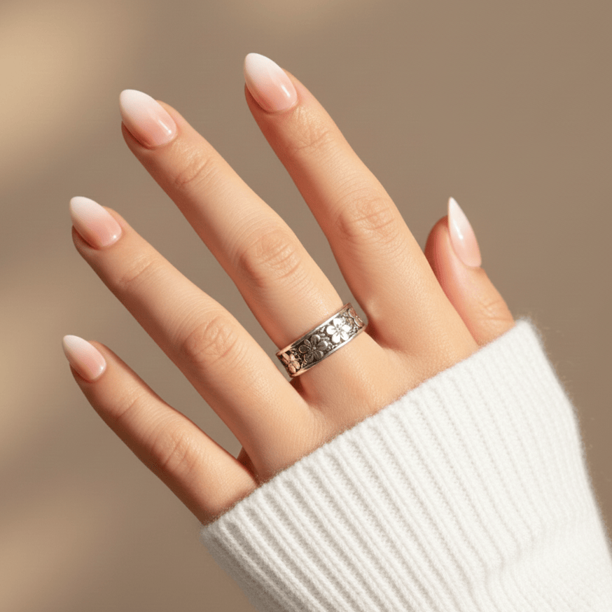 Holy Grail Nail press on Soft Focus (Glazed) - Soft Gel Press Ons (Extra Short Natural)