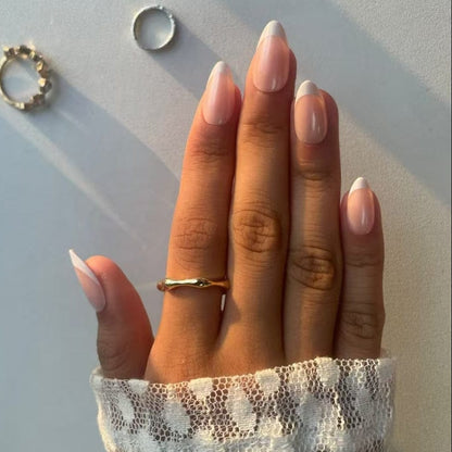 Holy Grail Nail press on Soft Girl, Sharp Nails (Pearl Finish) - Soft Gel Press Ons (Short Almond)