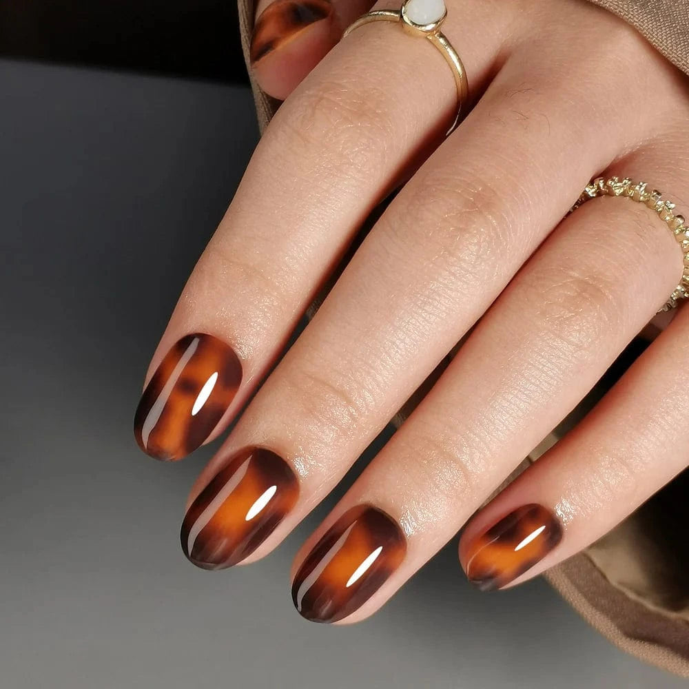Holy Grail Nail press on Tortoiseshell - Soft Gel Press Ons