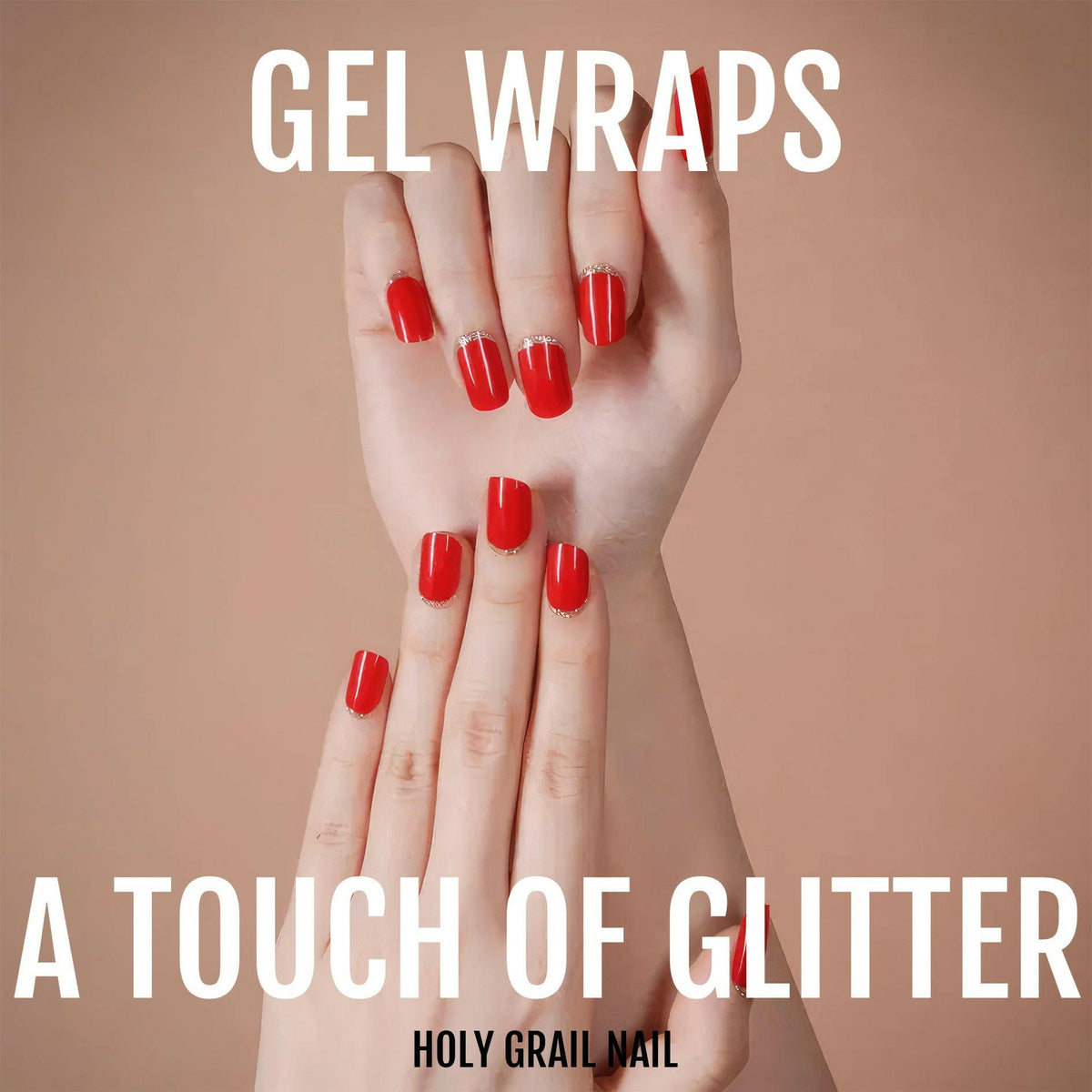 Holy Grail Nail Semi-Cured Gels A Touch of Glitter - Gels, Red Carpet Gel, Hello Nails