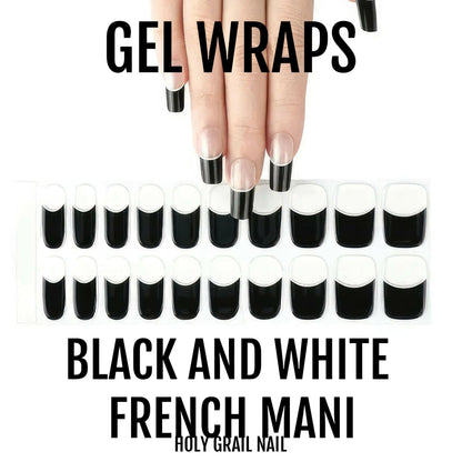Holy Grail Nail Semi-Cured Gels Black and White French Mani - Gels, Tuxedo Gel, Hello Nails