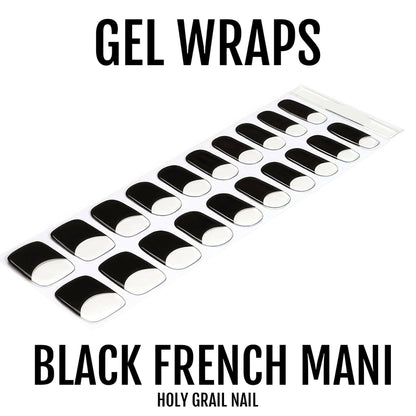 Holy Grail Nail Semi-Cured Gels Black French Mani - Gels, Black French Tip Gels, Holy Gels, French Black Gel, Hello Nails