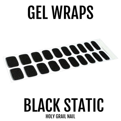Holy Grail Nail Semi-Cured Gels Black Static - Gels, Midnight Shimmer Gels, Holy Gels