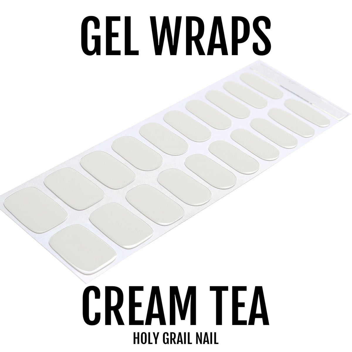 Cream tea nude gel nail wraps sheet with multiple sizes for at-home manicure
