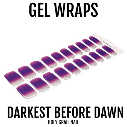 Purple ombre gel nail wraps in gradient design for at-home manicure