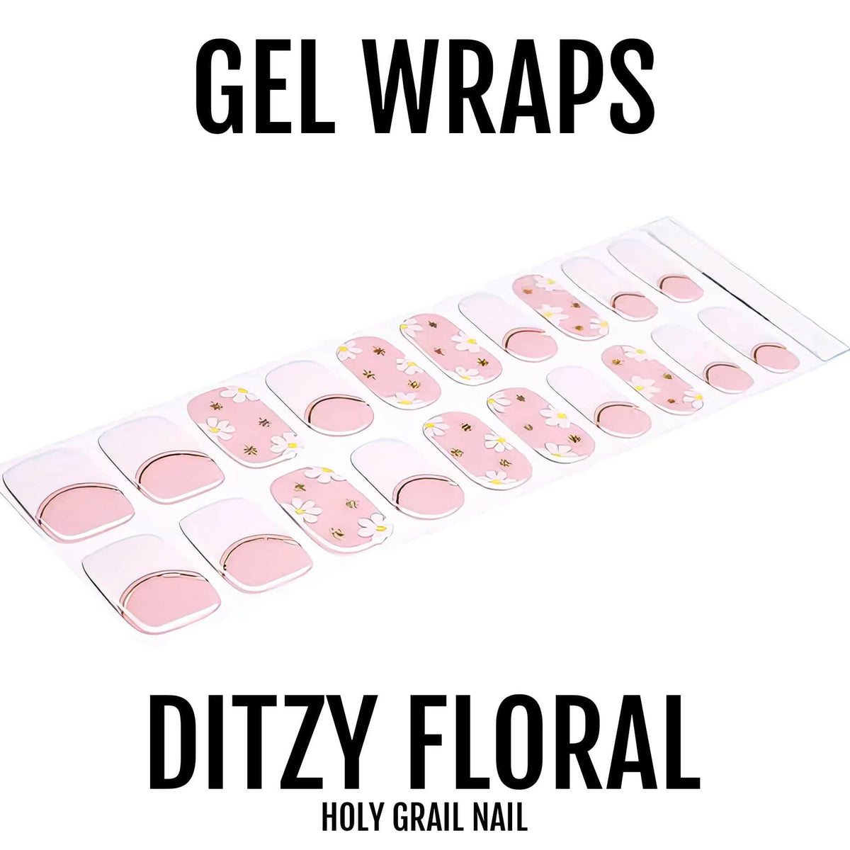 Holy Grail Nail Semi-Cured Gels Ditzy Floral - Gels, Daisy Elegance Gels, Holy Gels, French Flora Gel, Hello Nails