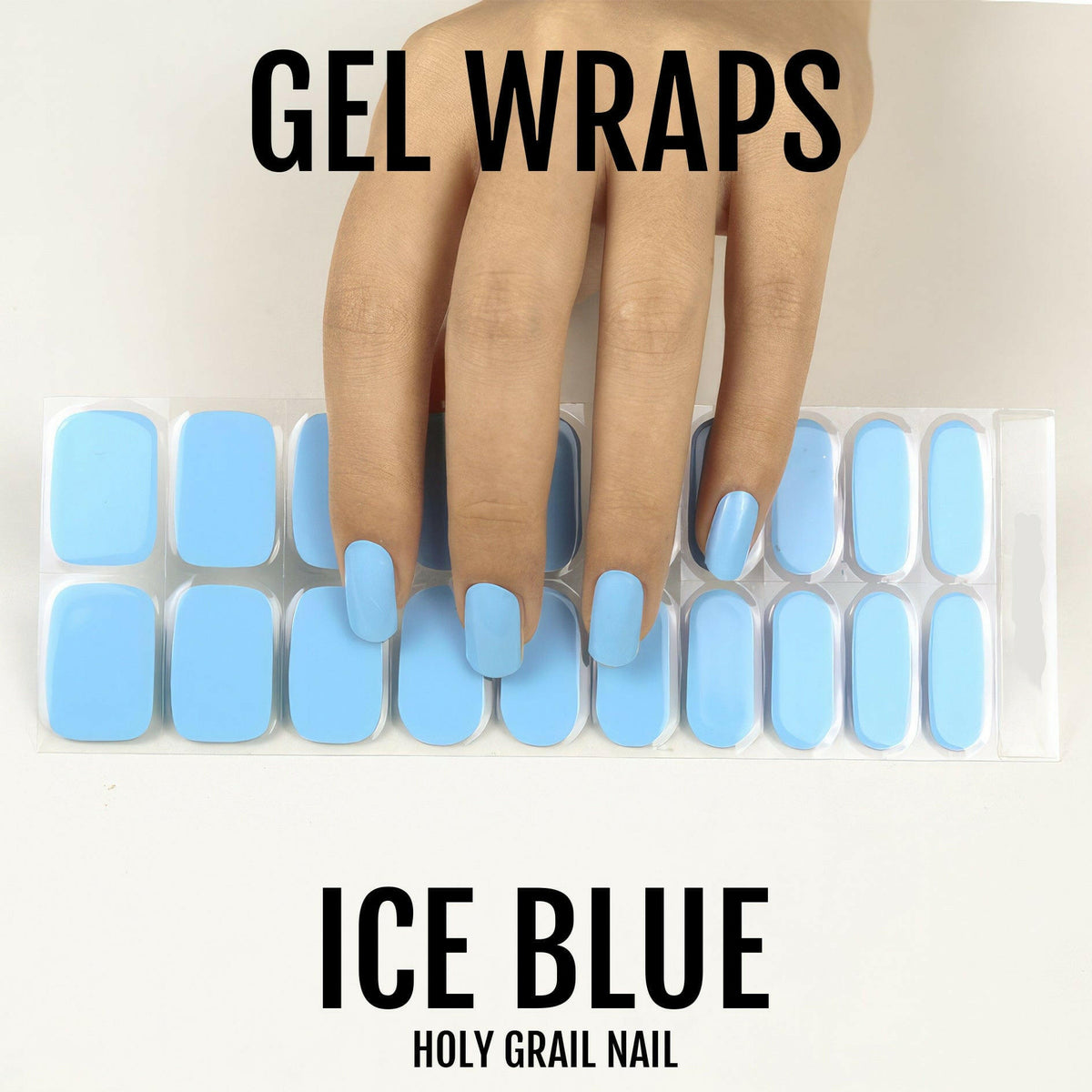 Holy Grail Nail Semi-Cured Gels Ice Blue - Gels, Sea Shell Gel, Hello Nails