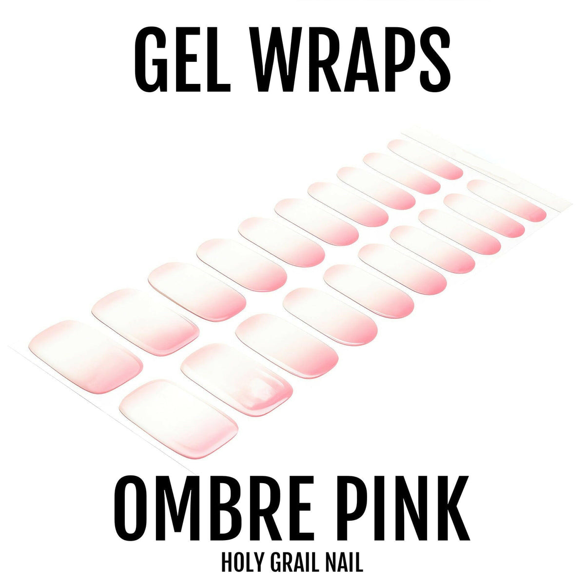 Holy Grail Nail Semi-Cured Gels Ombre Pink - Gels, Pink Ombre Gels, Holy Gels, Ombre Pink Gel, Hello Nails