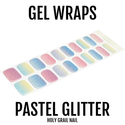 Holy Grail Nail Semi-Cured Gels Pastel Glitter - Gels, Rainbow Cascade Gels, Holy Gels