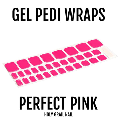 Holy Grail Nail Semi-Cured Gels Perfect Pink - Gel Pedi Wraps, Hot Pink Toes Gels, Holy Gels